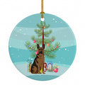 German Shepherd Black and Tan #2 Christmas Ceramic Ornament Christmas Tree Hanging Decorations for Home Christmas Holiday, Party, Gift, 3 in, Multicolor