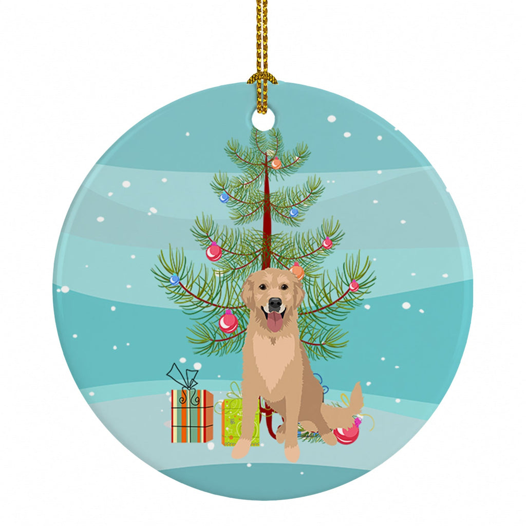 Golden Retriever Fawn #3 Christmas Ceramic Ornament Christmas Tree Hanging Decorations for Home Christmas Holiday, Party, Gift, 3 in, Multicolor