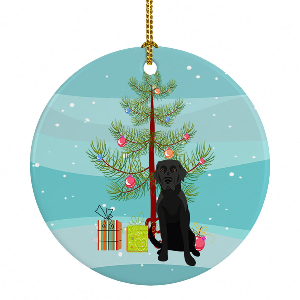 Labrador Retriever Black #2 Christmas Ceramic Ornament Christmas Tree Hanging Decorations for Home Christmas Holiday, Party, Gift, 3 in, Multicolor