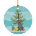 Labrador Retriever Gray Puppy Christmas Ceramic Ornament Christmas Tree Hanging Decorations for Home Christmas Holiday, Party, Gift, 3 in, Multicolor