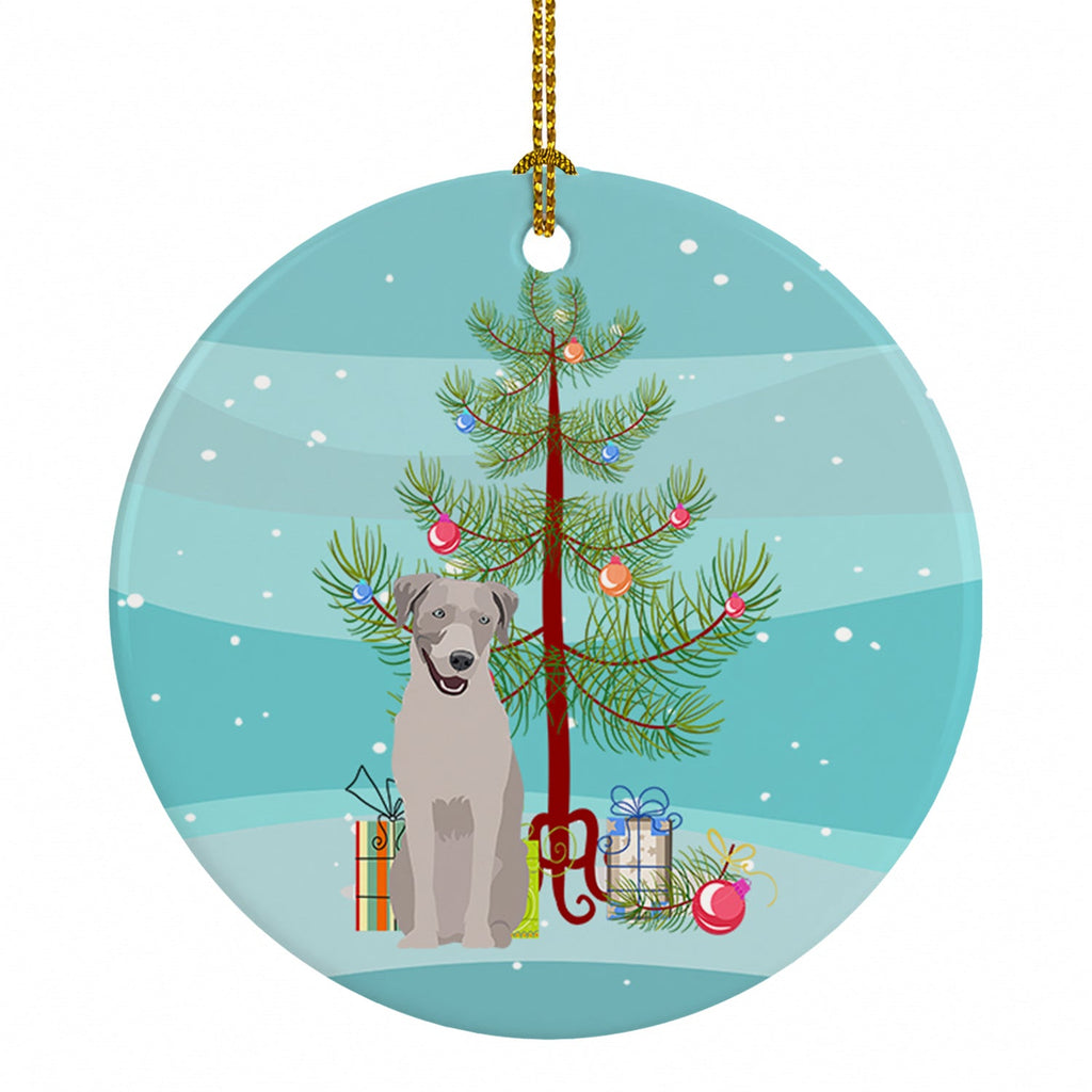 Labrador Retriever Gray Christmas Ceramic Ornament Christmas Tree Hanging Decorations for Home Christmas Holiday, Party, Gift, 3 in, Multicolor