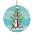 Pit Bull Blue #4 Christmas Ceramic Ornament Christmas Tree Hanging Decorations for Home Christmas Holiday, Party, Gift, 3 in, Multicolor