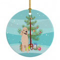 Poodle Standard Cafe Au Lait Christmas Ceramic Ornament Christmas Tree Hanging Decorations for Home Christmas Holiday, Party, Gift, 3 in, Multicolor