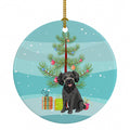Poodle Toy Grey Christmas Ceramic Ornament Christmas Tree Hanging Decorations for Home Christmas Holiday, Party, Gift, 3 in, Multicolor