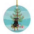 Rottweiler Black and Tan #5 Christmas Ceramic Ornament Christmas Tree Hanging Decorations for Home Christmas Holiday, Party, Gift, 3 in, Multicolor
