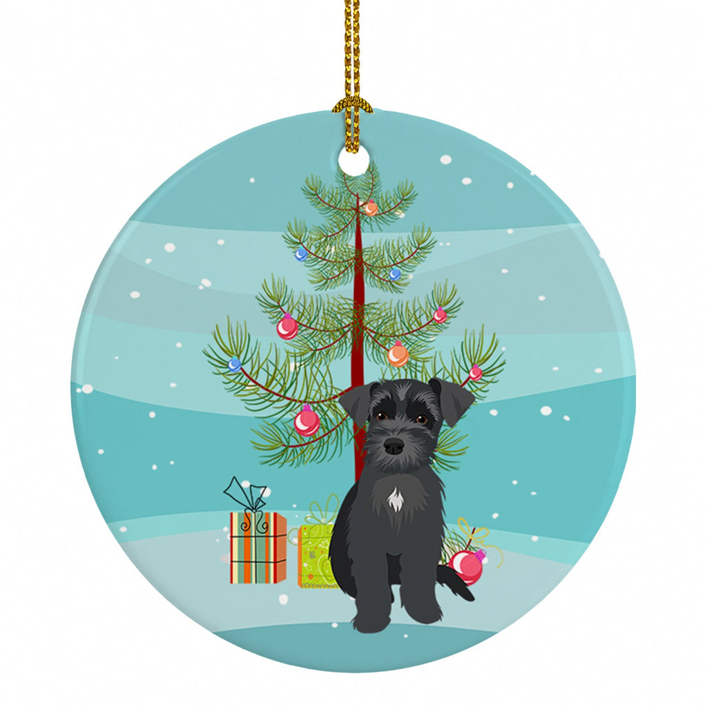 Schnauzer Black #1 Christmas Ceramic Ornament Christmas Tree Hanging Decorations for Home Christmas Holiday, Party, Gift, 3 in, Multicolor
