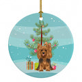 Yorkie Black and Gold #1 Christmas Ceramic Ornament Christmas Tree Hanging Decorations for Home Christmas Holiday, Party, Gift, 3 in, Multicolor