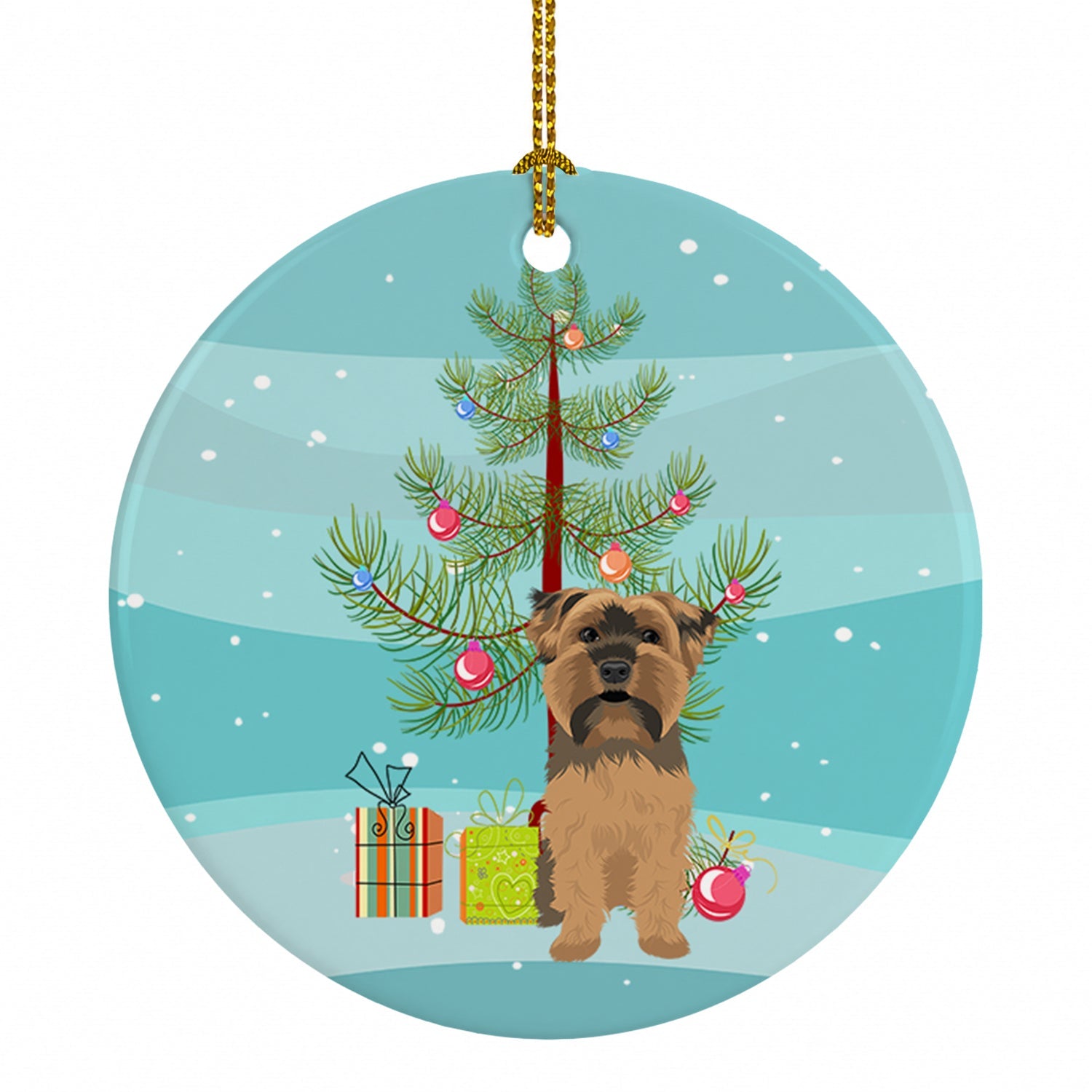 Yorkie Chocolate #1 Christmas Ceramic Ornament Christmas Tree Hanging Decorations for Home Christmas Holiday, Party, Gift, 3 in, Multicolor