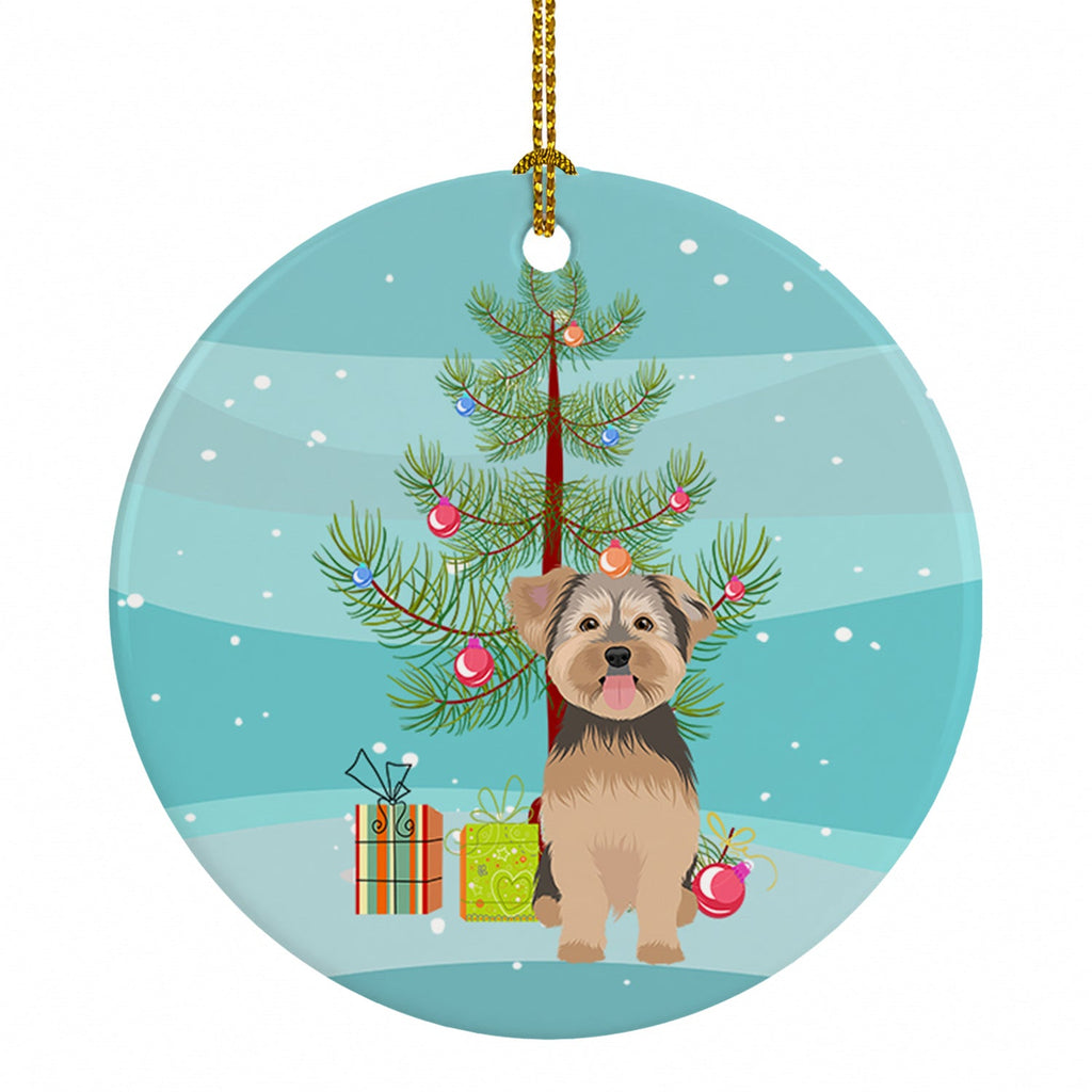 Yorkie Chocolate #2 Christmas Ceramic Ornament Christmas Tree Hanging Decorations for Home Christmas Holiday, Party, Gift, 3 in, Multicolor