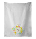 Shih-Tzu Gold #6 Easter Kitchen Towel Set of 2 White Dish Towels Decorative Bathroom Hand towel for Hand, Face, Hair, Yoga, Tea, Dishcloth, 19 X 28", White