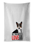 Pembroke Welsh Corgi Tricolor Black-Headed #1 Kitchen Towel Set of 2 White Dish Towels Decorative Bathroom Hand towel for Hand, Face, Hair, Yoga, Tea, Dishcloth, 19 X 28", White