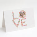 Beagle #2 LOVE Greeting Cards Pack of 8 Blank Cards with Envelopes Whimsical A7 Size 5x7