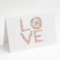 Bichon Frise #2 LOVE Greeting Cards Pack of 8 Blank Cards with Envelopes Whimsical A7 Size 5x7