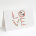 Bull Terrier #1 LOVE Greeting Cards Pack of 8 Blank Cards with Envelopes Whimsical A7 Size 5x7