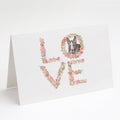 Bull Terrier #4 LOVE Greeting Cards Pack of 8 Blank Cards with Envelopes Whimsical A7 Size 5x7