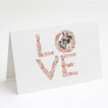 Bull Terrier #5 LOVE Greeting Cards Pack of 8 Blank Cards with Envelopes Whimsical A7 Size 5x7