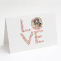 Dachshund Longhair Black Tan LOVE Greeting Cards Pack of 8 Blank Cards with Envelopes Whimsical A7 Size 5x7