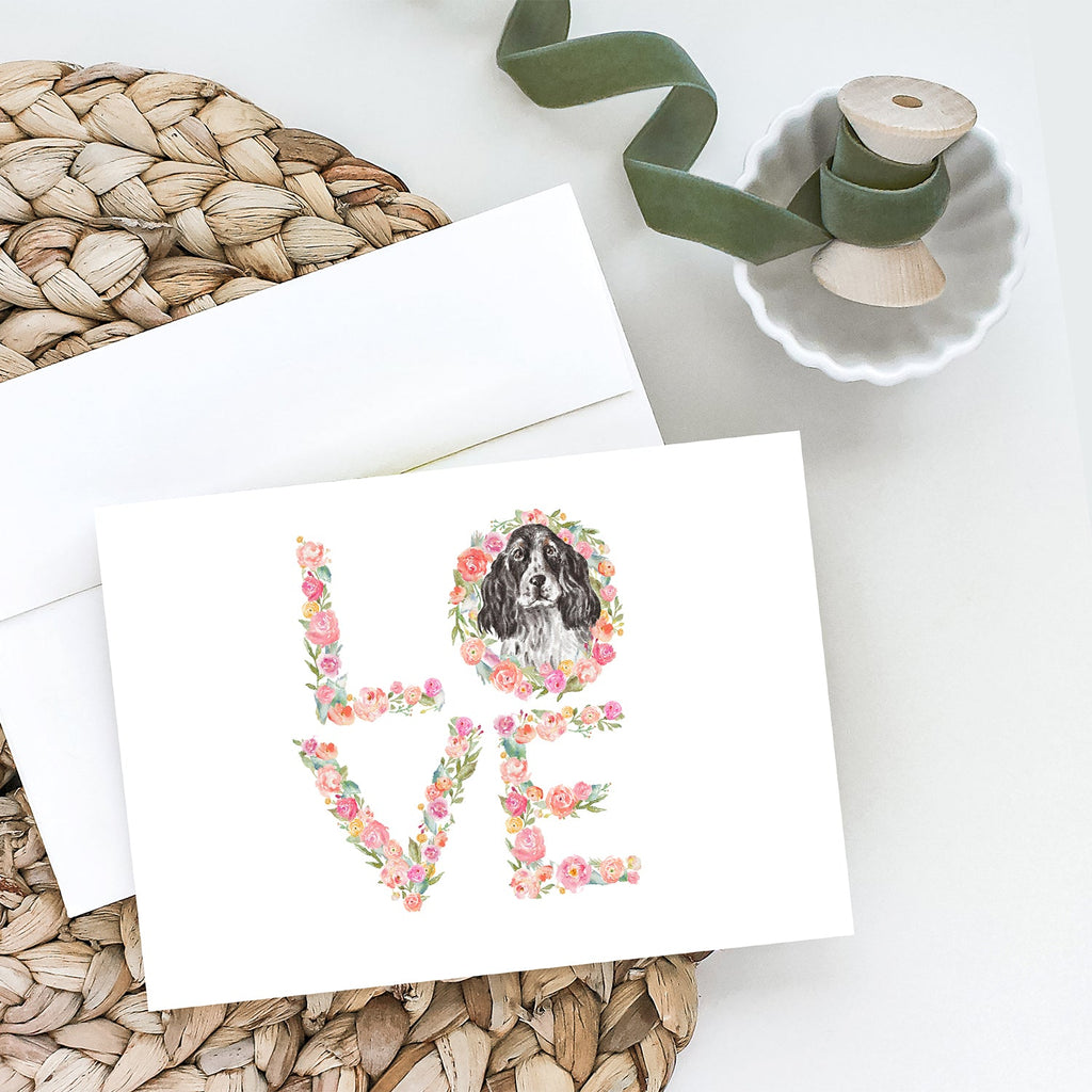 Cocker Spaniel #9 LOVE Greeting Cards Pack of 8 Blank Cards with Envelopes Whimsical A7 Size 5x7