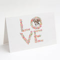 Jack Russell Terrier #2 LOVE Greeting Cards Pack of 8 Blank Cards with Envelopes Whimsical A7 Size 5x7