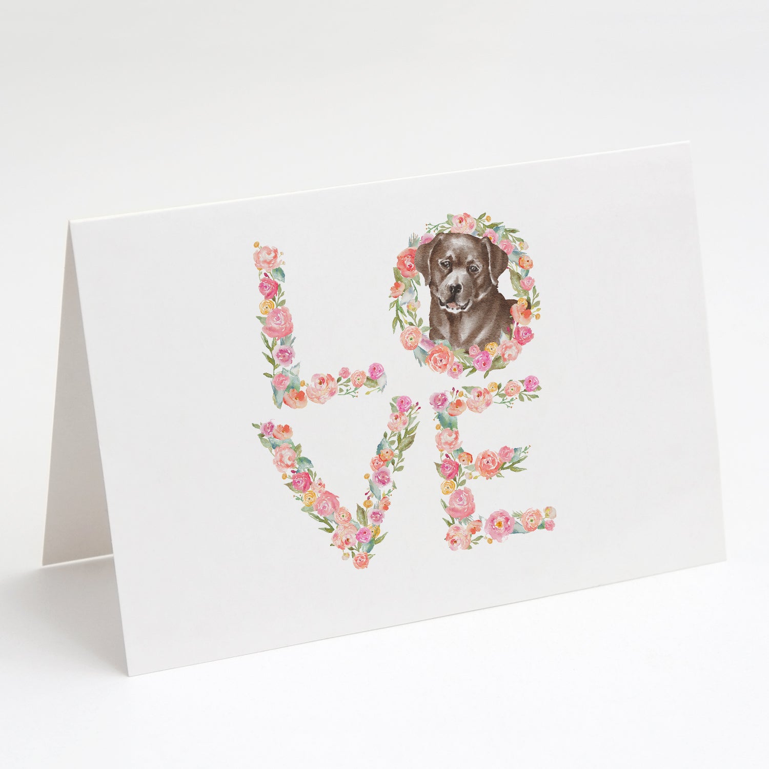 Labrador Retriever #7 LOVE Greeting Cards Pack of 8 Blank Cards with Envelopes Whimsical A7 Size 5x7