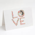 Sheltie #10 LOVE Greeting Cards Pack of 8 Blank Cards with Envelopes Whimsical A7 Size 5x7