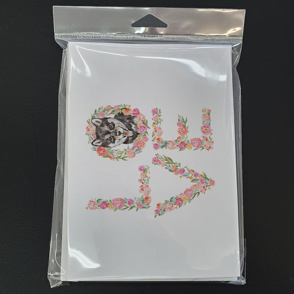 Shiba Inu #2 LOVE Greeting Cards Pack of 8 Blank Cards with Envelopes Whimsical A7 Size 5x7