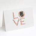 Bouvier des Flandres Love Greeting Cards Pack of 8 Blank Cards with Envelopes Whimsical A7 Size 5x7