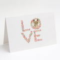 Cairn Terrier Love Greeting Cards Pack of 8 Blank Cards with Envelopes Whimsical A7 Size 5x7