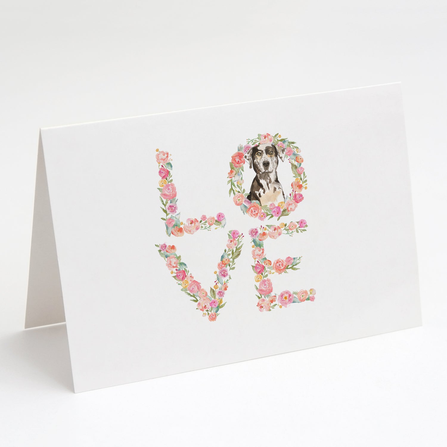 Catahoula Love Greeting Cards Pack of 8 Blank Cards with Envelopes Whimsical A7 Size 5x7
