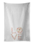 Chihuahua #2 Love Kitchen Towel Set of 2 White Dish Towels Decorative Bathroom Hand towel for Hand, Face, Hair, Yoga, Tea, Dishcloth, 19 X 28", White