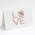 Pembroke Corgi Love Greeting Cards Pack of 8 Blank Cards with Envelopes Whimsical A7 Size 5x7