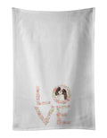 Tricolor Cavalier King Charles Spaniel Love Kitchen Towel Set of 2 White Dish Towels Decorative Bathroom Hand towel for Hand, Face, Hair, Yoga, Tea, Dishcloth, 19 X 28", White