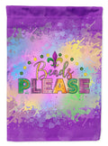 Beads Please Mardi Gras Garden Flag Mailbox Decorative Yard Banner Outside Patio Artwork for Flower Beds, Garden Size, Multicolor