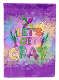 Let's Get Cray Mardi Gras Garden Flag Mailbox Decorative Yard Banner Outside Patio Artwork for Flower Beds, Garden Size, Multicolor