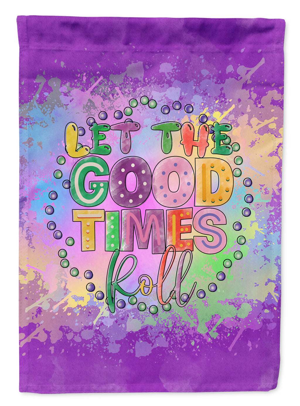 Let the Good Times Roll Mardi Gras Garden Flag Mailbox Decorative Yard Banner Outside Patio Artwork for Flower Beds, Garden Size, Multicolor