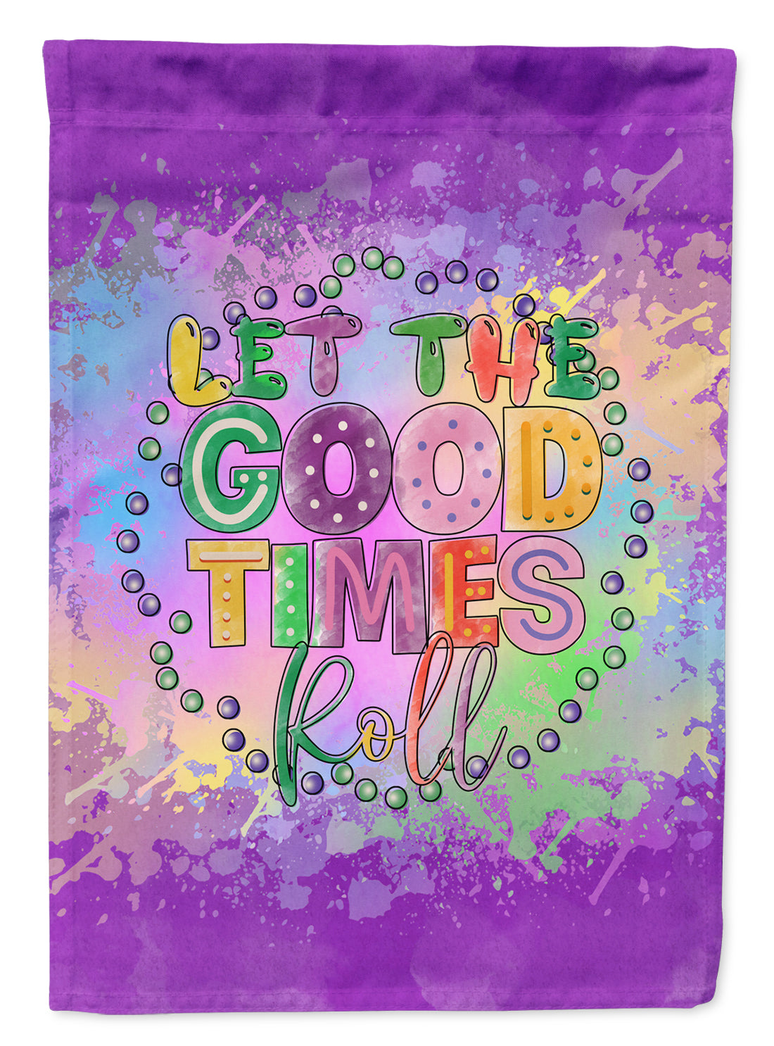 Let the Good Times Roll Mardi Gras Garden Flag Mailbox Decorative Yard Banner Outside Patio Artwork for Flower Beds, Garden Size, Multicolor
