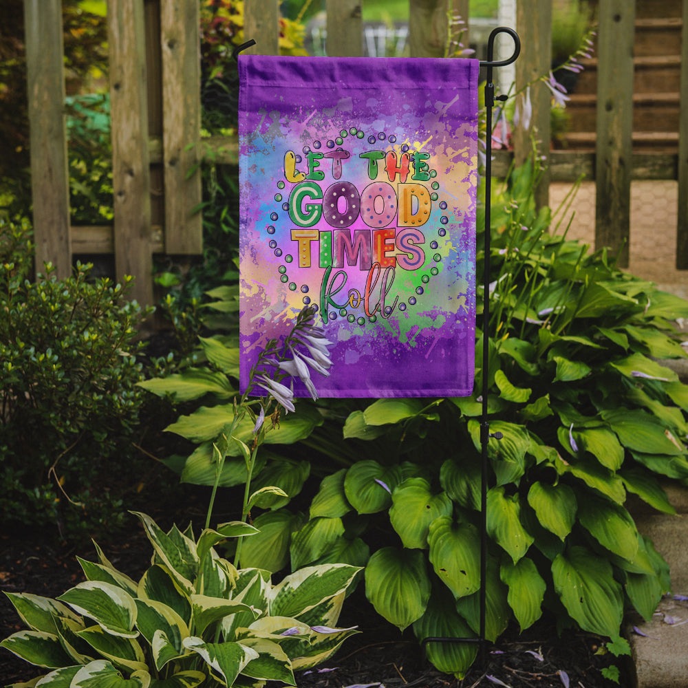 Let the Good Times Roll Mardi Gras Garden Flag Mailbox Decorative Yard Banner Outside Patio Artwork for Flower Beds, Garden Size, Multicolor