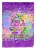 We Don't Hide the Crazy Mardi Gras Garden Flag Mailbox Decorative Yard Banner Outside Patio Artwork for Flower Beds, Garden Size, Multicolor