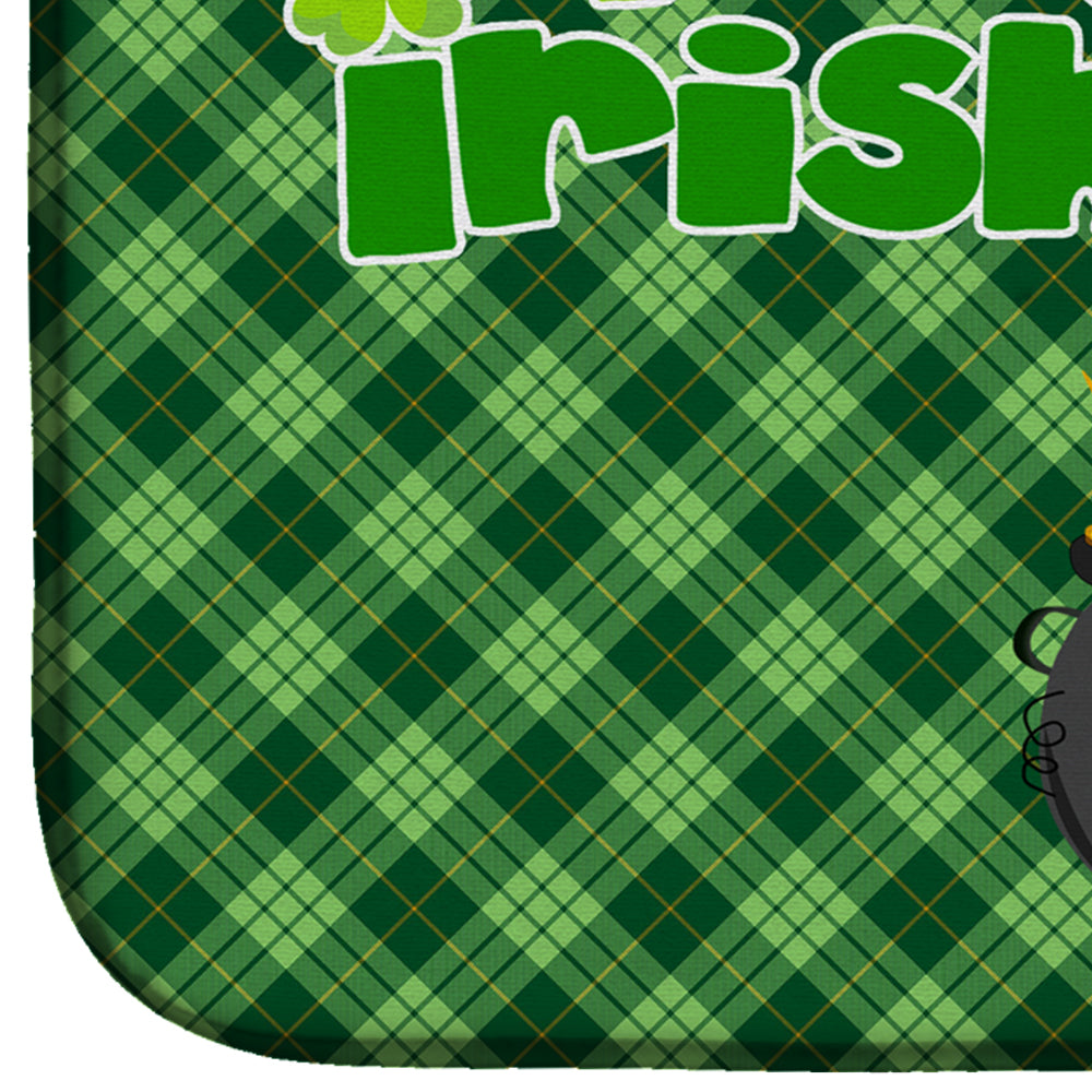 Bernese Mountain Dog St. Patrick's Day Dish Drying Mat Absorbent Dish Drying Mat Pad for Kitchen Counter Dish Drainer Mat for Countertop, 14 x 21", Multicolor