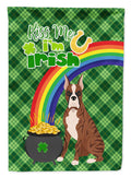 Red Brindle Boxer St. Patrick's Day Garden Flag Mailbox Decorative Yard Banner Outside Patio Artwork for Flower Beds, Garden Size, Multicolor