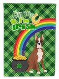 Red Fawn Boxer St. Patrick's Day Garden Flag Mailbox Decorative Yard Banner Outside Patio Artwork for Flower Beds, Garden Size, Multicolor