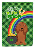 Longhair Red Dachshund St. Patrick's Day Garden Flag Mailbox Decorative Yard Banner Outside Patio Artwork for Flower Beds, Garden Size, Multicolor