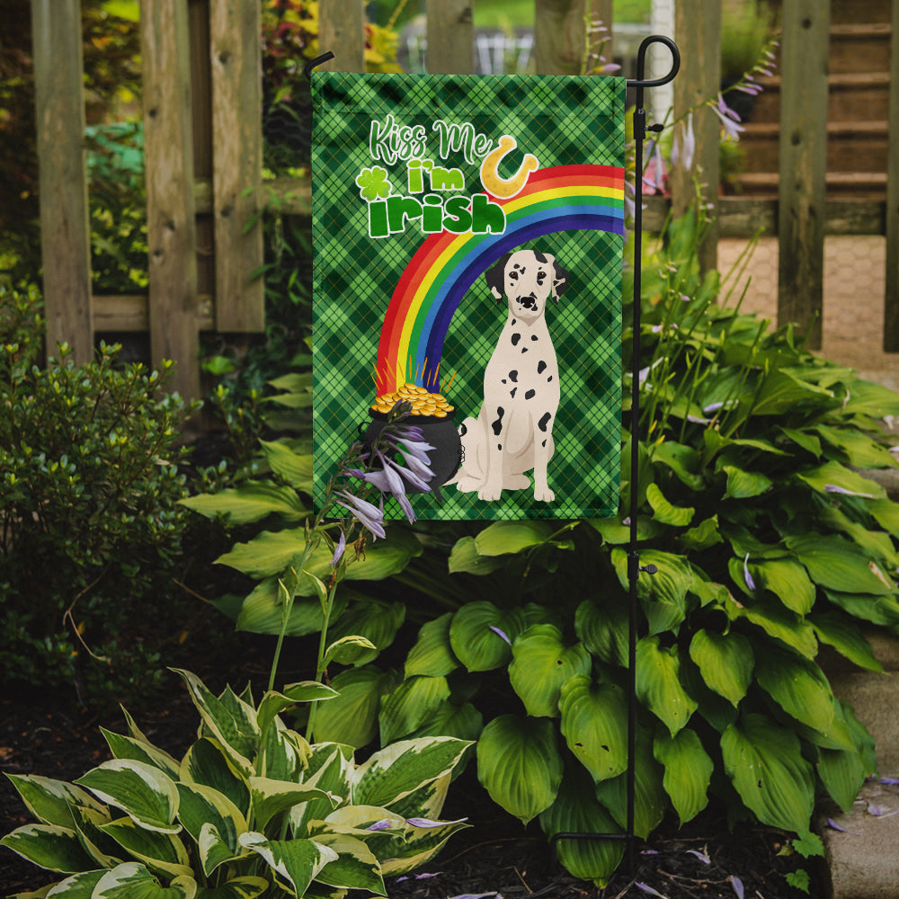 Dalmatian St. Patrick's Day Garden Flag Mailbox Decorative Yard Banner Outside Patio Artwork for Flower Beds, Garden Size, Multicolor