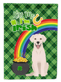 White Cream Labrador Retriever St. Patrick's Day Garden Flag Mailbox Decorative Yard Banner Outside Patio Artwork for Flower Beds, Garden Size, Multicolor