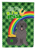 Grey Newfoundland St. Patrick's Day Garden Flag Mailbox Decorative Yard Banner Outside Patio Artwork for Flower Beds, Garden Size, Multicolor