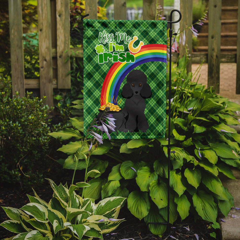 Toy Black Poodle St. Patrick's Day Garden Flag Mailbox Decorative Yard Banner Outside Patio Artwork for Flower Beds, Garden Size, Multicolor
