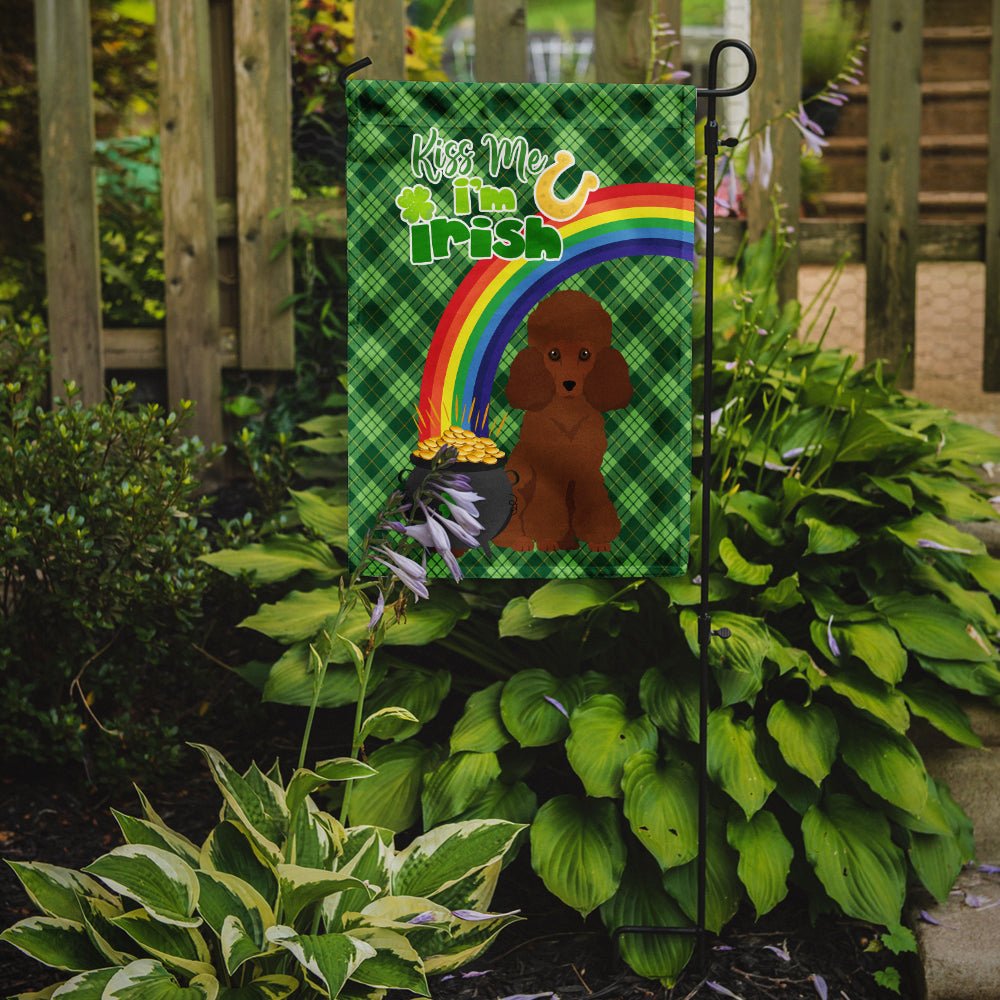Toy Red Poodle St. Patrick's Day Garden Flag Mailbox Decorative Yard Banner Outside Patio Artwork for Flower Beds, Garden Size, Multicolor