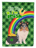 Blue Merle Sheltie St. Patrick's Day Garden Flag Mailbox Decorative Yard Banner Outside Patio Artwork for Flower Beds, Garden Size, Multicolor