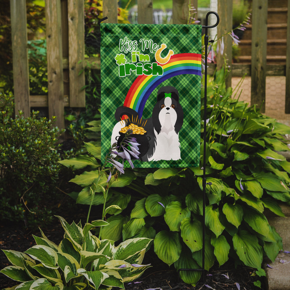 Black and White Shih Tzu St. Patrick's Day Garden Flag Mailbox Decorative Yard Banner Outside Patio Artwork for Flower Beds, Garden Size, Multicolor