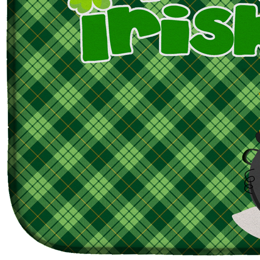 Fawn Cardigan Corgi St. Patrick's Day Dish Drying Mat Absorbent Dish Drying Mat Pad for Kitchen Counter Dish Drainer Mat for Countertop, 14 x 21", Multicolor